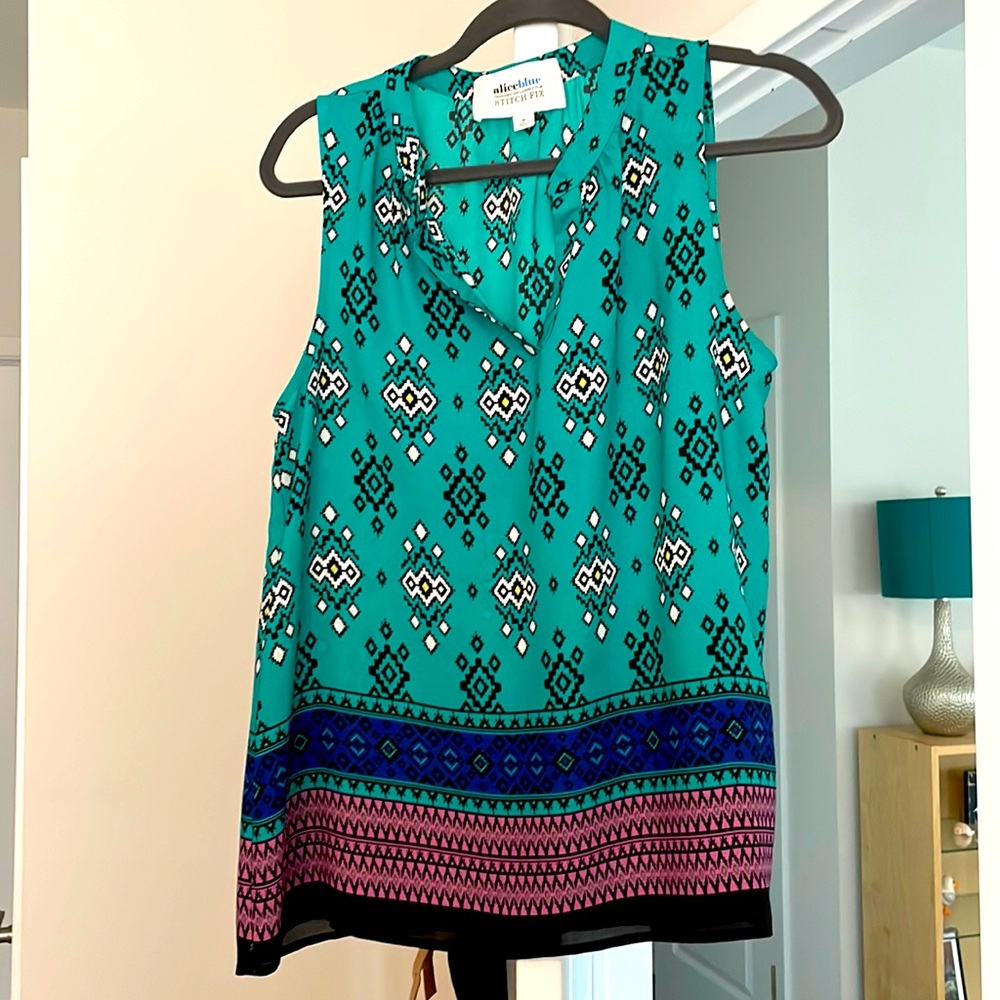 Alice Blue sleeveless top